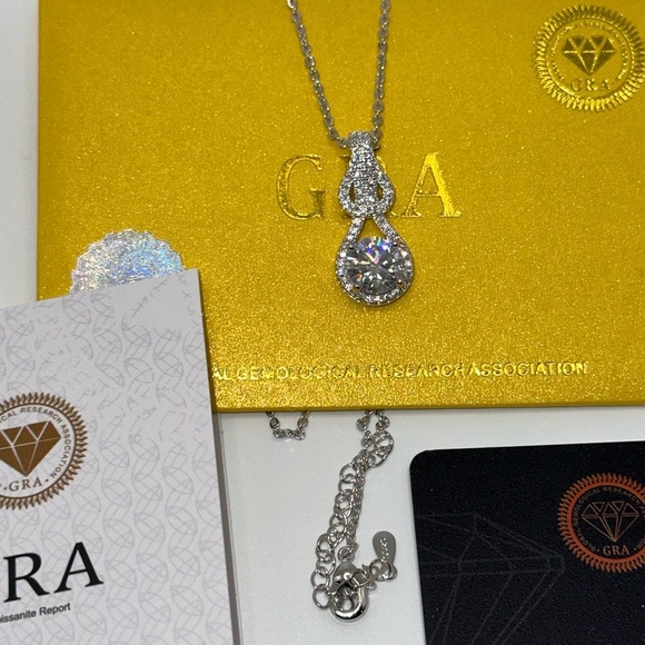 Dainty 2cttw moissanite necklace - Picture 5 of 15